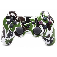 Джойстик беспроводной для PS3, камуфляж белый-черный-зеленый